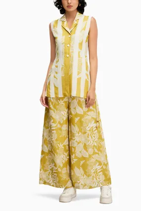 Ahyana Printed Yellow Co Ord Set