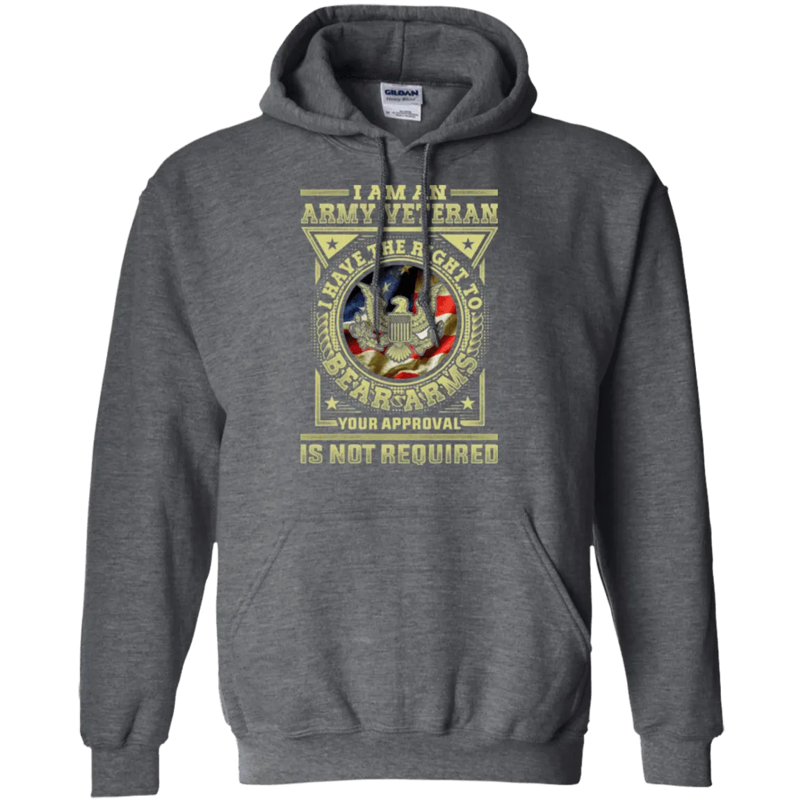 Army Veteran Have the Right To Bear Arms Men Front T Shirts