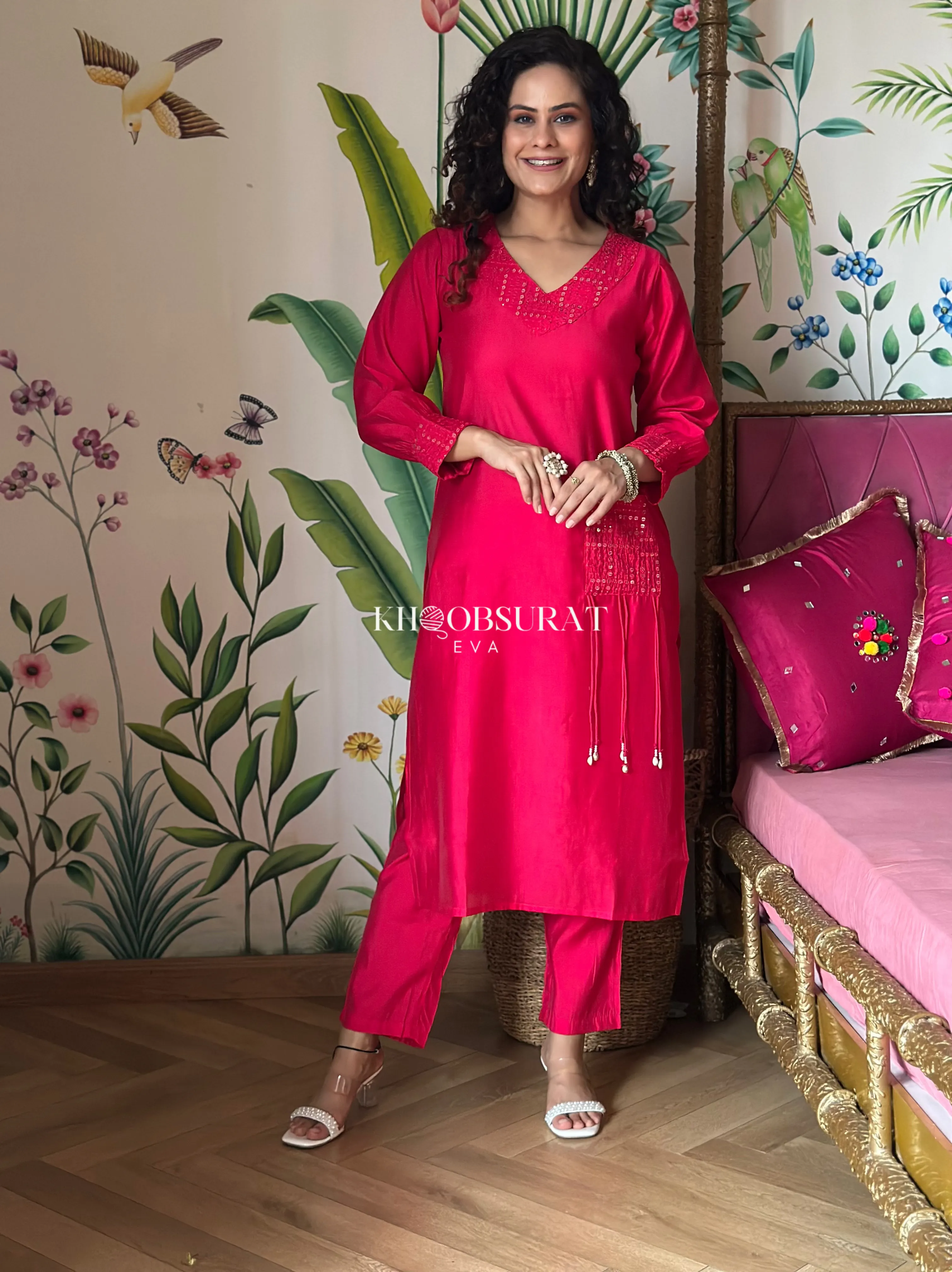 Bollywood Style Pink Kurta Set