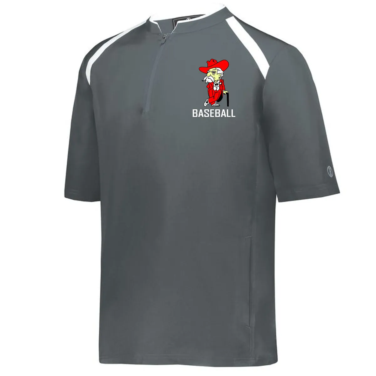 John Hancock - Colonel Baseball - Clubhouse Short Sleeve Pullover Cage Jacket - Graphite (229581/229681)