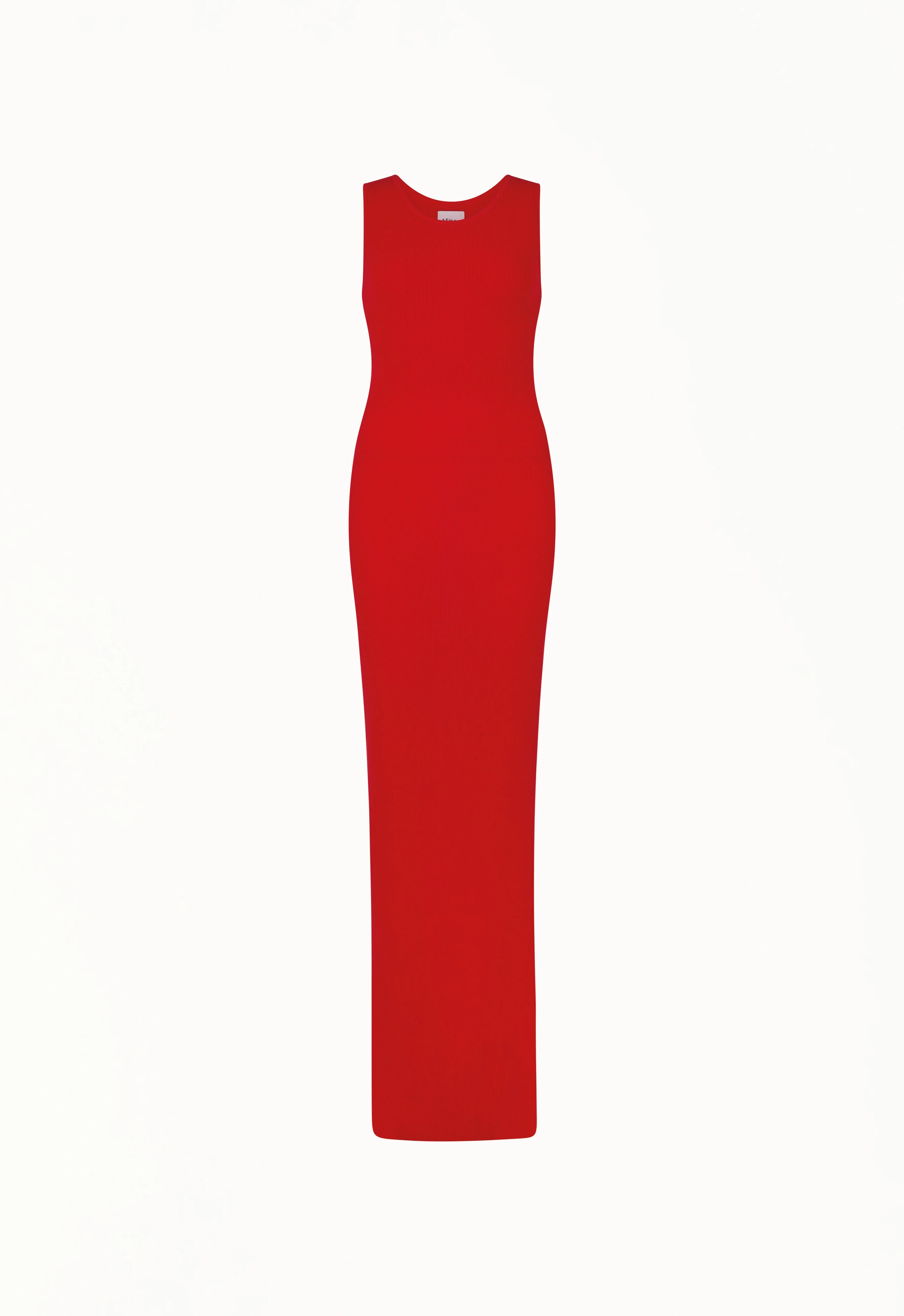Knit Tank Maxi Dress in Red