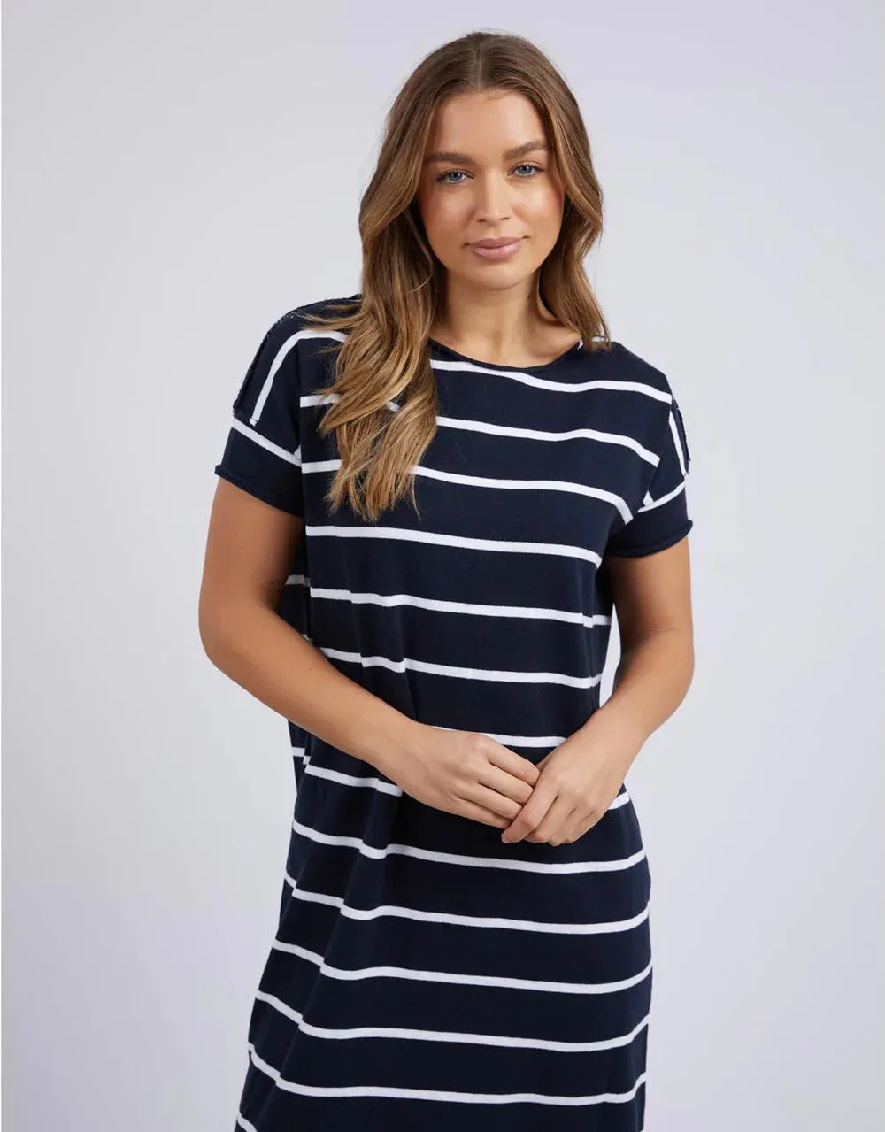 Margot Stripe Knit Dress - Navy & White Stripe