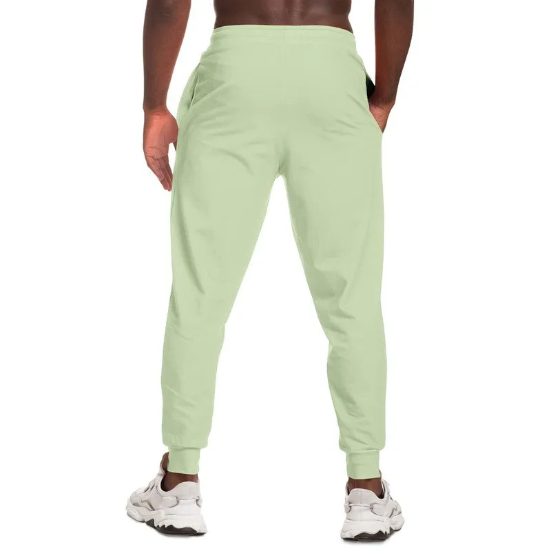 Pale Pastel Warm Green Joggers | Unisex | with PLUS sizes | Bright Pale Pastel Warm Green | C15M0Y30K0