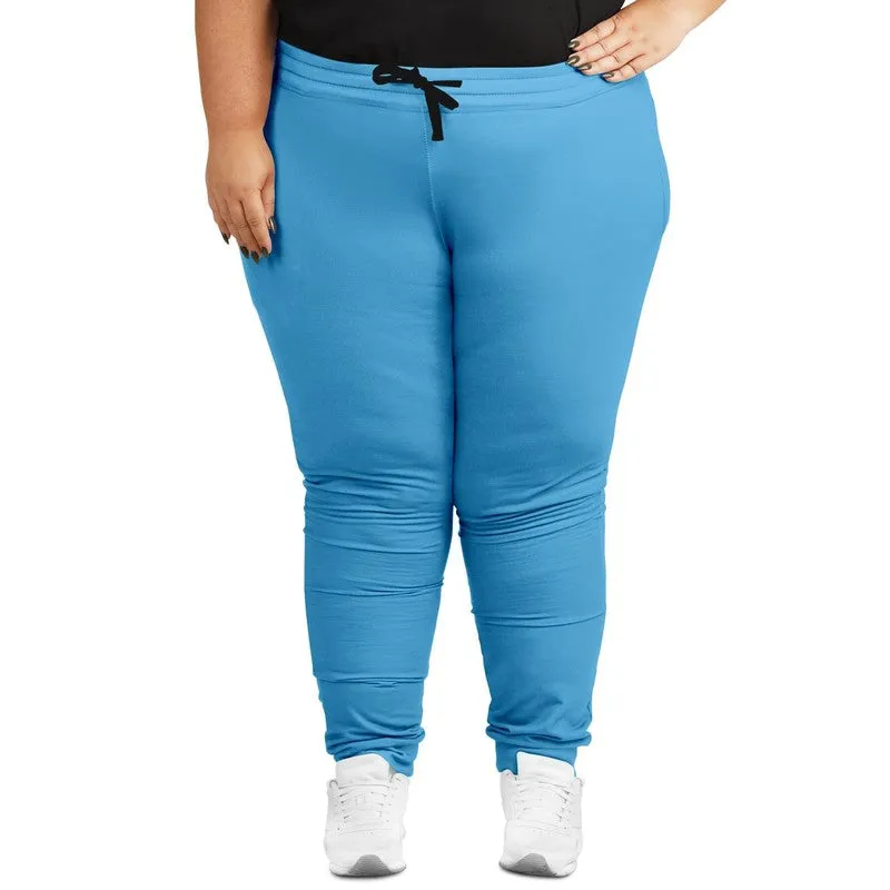 Pastel Cyan Joggers | Unisex | with PLUS sizes | Bright Pastel Cyan | C60M15Y0K0