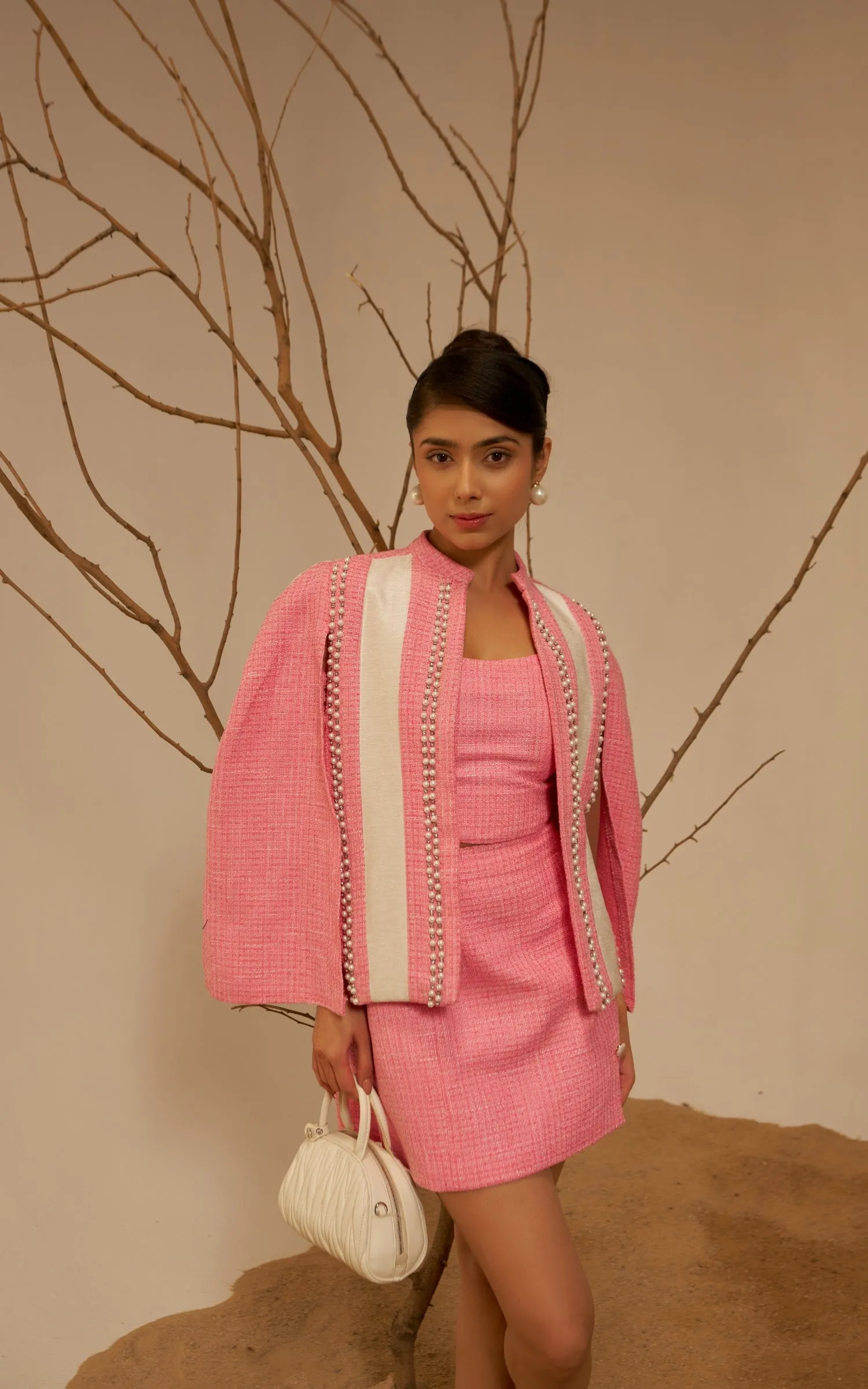 TWEED PEARL BLAIR CAPE SET (2PCS)